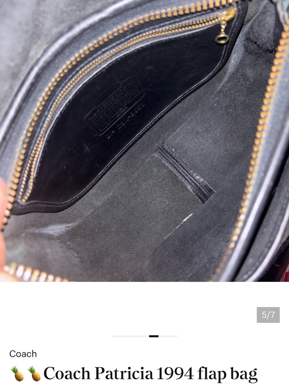 Coach Black Leather Messenger Crossbody with Gold Hardware - Picture 3 of 4